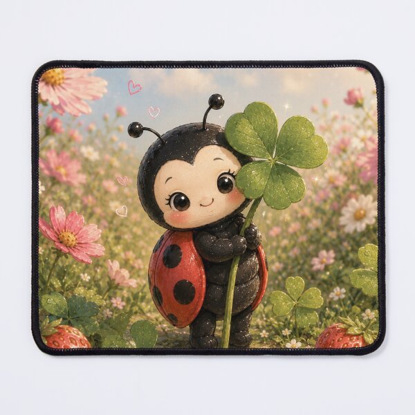 Item preview, Cute Ladybug Holding a Lucky Clover designed and sold by Design by Sara.