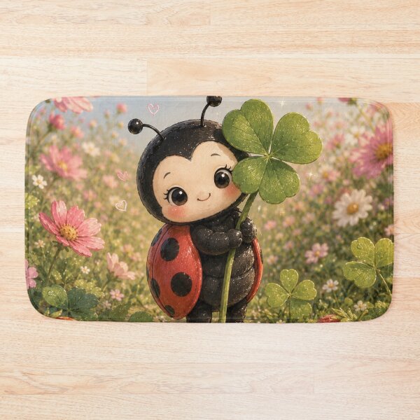 Item preview, Cute Ladybug Holding a Lucky Clover  designed and sold by Design by Sara.