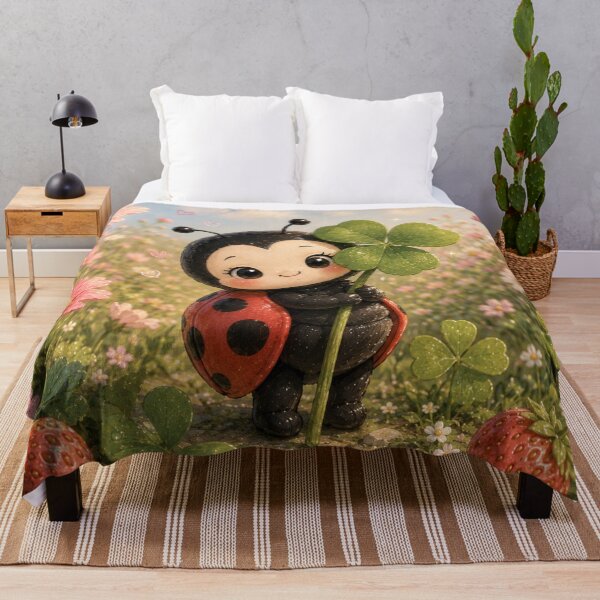 Item preview, Cute Ladybug Holding a Lucky Clover designed and sold by Design by Sara.