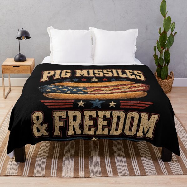Item preview, Hotdog Pig Missiles Freedom 4th Of July BBQ Patriotic designed and sold by studiopekepeke.