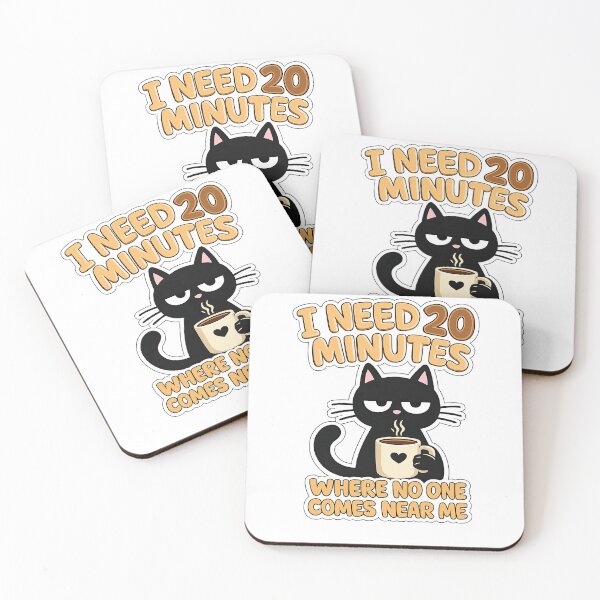 Item preview, Need 20 Minutes Coffee Cat (colored)  designed and sold by LeCoinDeFredPro.