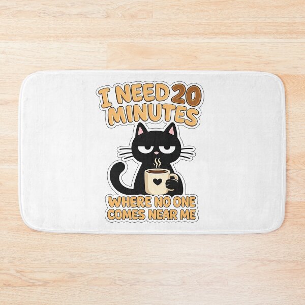 Item preview, Need 20 Minutes Coffee Cat (colored)  designed and sold by LeCoinDeFredPro.