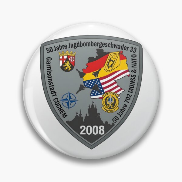 Artikelvorschau, Gedenkabzeichen zum 50. Jahrestag des Jagdbombergeschwaders 33 & 702 MUNSS (2008) entworfen und verkauft von CharlieDesings.