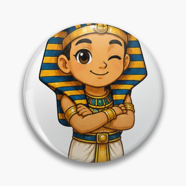 Item preview, Cute Kawaii Egyptian Pharaoh Boy | Ancient Egypt Cartoon Character Sticker, T-Shirt & Gift designed and sold by Ancient Egypt treasures.