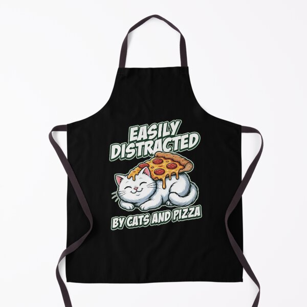 Item preview, Easily Distracted by Cats and Pizza Cat designed and sold by TshirtsOnline-.