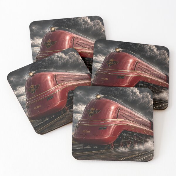 Item preview, Streamliner No. 999 Red Art Deco Steam Train designed and sold by ManJiangHong.