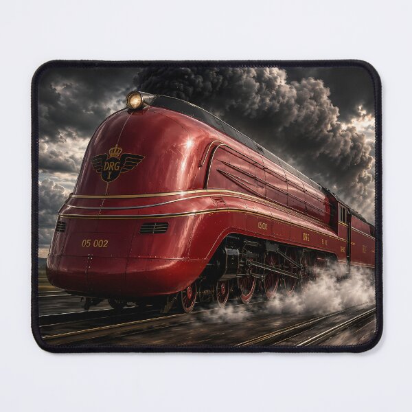 Item preview, Streamliner No. 999 Red Art Deco Steam Train designed and sold by ManJiangHong.