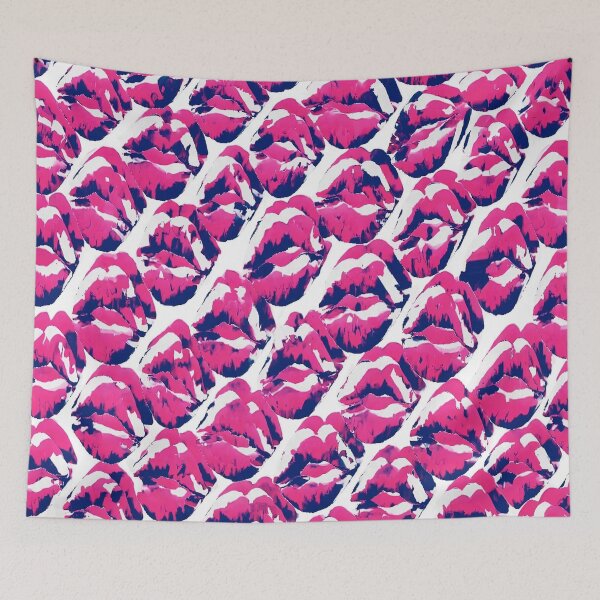 Item preview, Pop Art Lipstick Kiss Pattern designed and sold by tabe9001234.