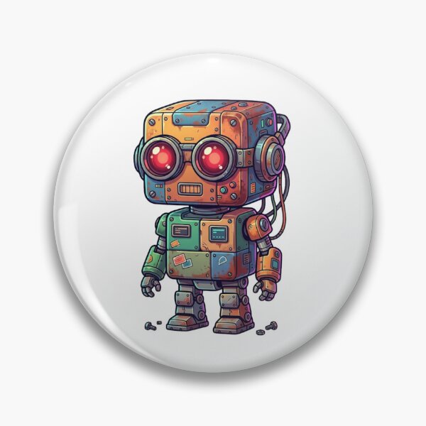 Item preview, Cute Retro Robot Illustration, Vintage Sci-Fi Robot Art, Kawaii Robot Character Design designed and sold by MS Pod Studio.