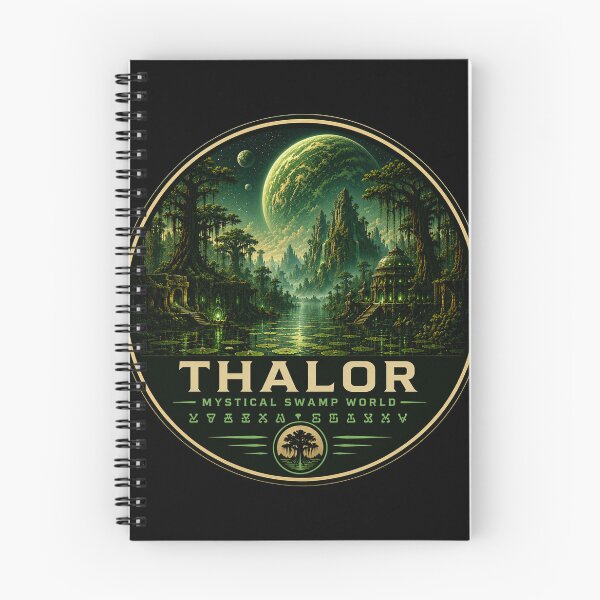 Item preview, THALOR – Mystical Swamp World | Retro Sci-Fi Planet Travel Emblem designed and sold by ChemiroL.