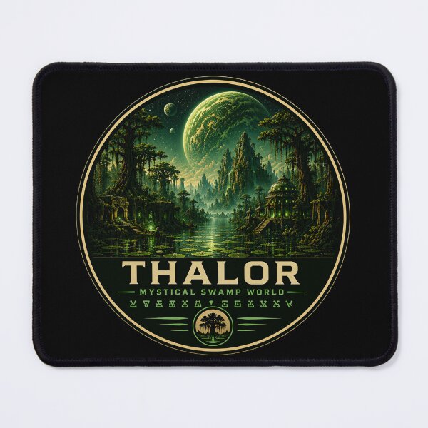 Item preview, THALOR – Mystical Swamp World | Retro Sci-Fi Planet Travel Emblem designed and sold by ChemiroL.