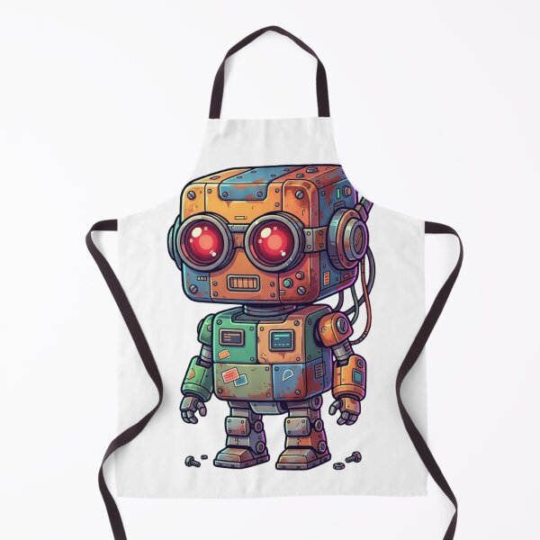 Item preview, Cute Retro Robot Illustration, Vintage Sci-Fi Robot Art, Kawaii Robot Character Design designed and sold by MS Pod Studio.