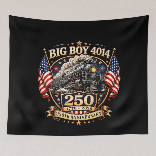 Item preview, Big Boy 4014 Train 4th Of July Retro US Flag Vintage Apparel designed and sold by studiopekepeke.