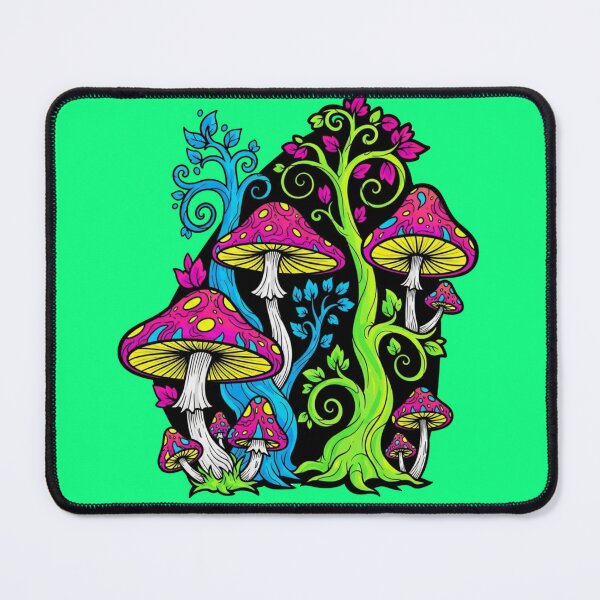 Item preview, Neon Psychedelic Magic Mushroom Forest designed and sold by Dzblack.