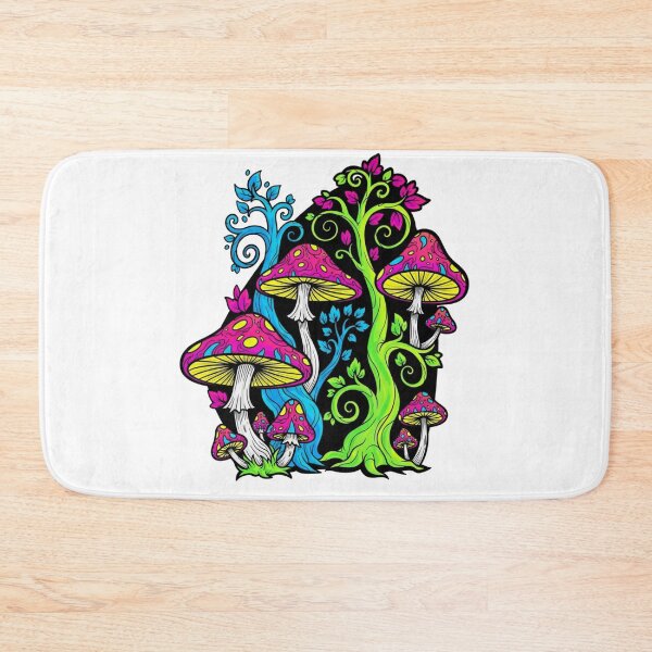 Item preview, Neon Psychedelic Magic Mushroom Forest designed and sold by Dzblack.