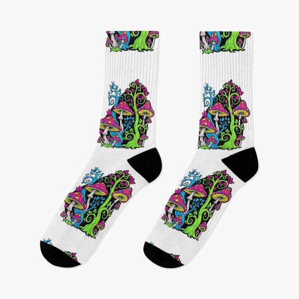 Item preview, Neon Psychedelic Magic Mushroom Forest designed and sold by Dzblack.