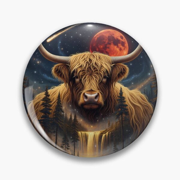 Item preview, Highland Cow Howling to The Moon Funny Meme 90s Animal Lover  designed and sold by ZBIFBOUETLA.