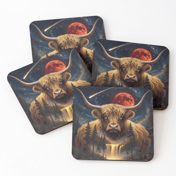 Item preview, Highland Cow Howling to The Moon Funny Meme 90s Animal Lover  designed and sold by ZBIFBOUETLA.