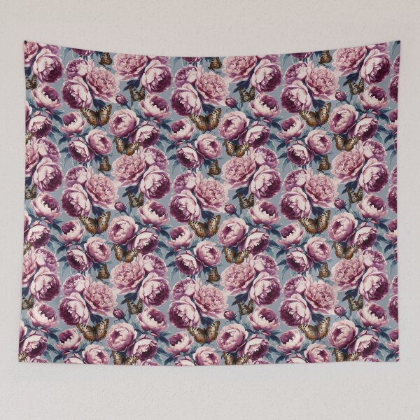 Item preview, Vintage Chic Floral - light blue designed and sold by elenabdesigns.