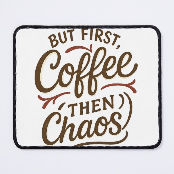 Item preview, But First Coffee Then Chaos Funny Tee designed and sold by RhapsodyVariety.