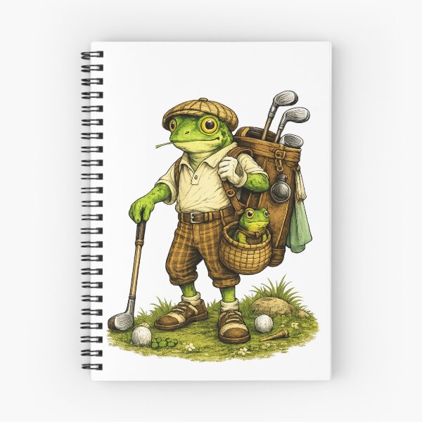 Item preview, Frog Golfer Vintage Golf Life Design designed and sold by EK-Studio.