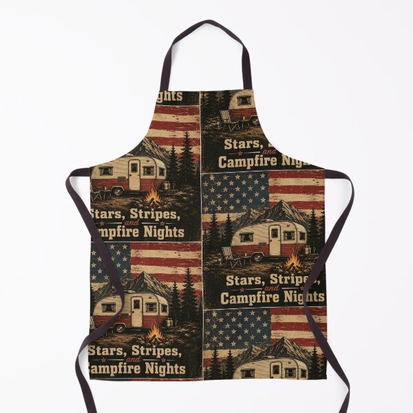 Item preview, Vintage Patriotic Camping American Flag Campfire Nights designed and sold by Benhaddou1993.