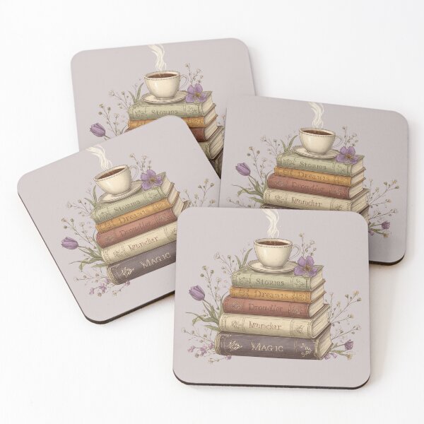 Item preview, Vintage Reading Aesthetic with Tulips and Coffee designed and sold by aminomen.