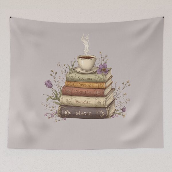 Item preview, Vintage Reading Aesthetic with Tulips and Coffee designed and sold by aminomen.