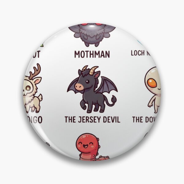 Item preview, Cute Cryptid Kawaii Icons designed and sold by redsharkuk.