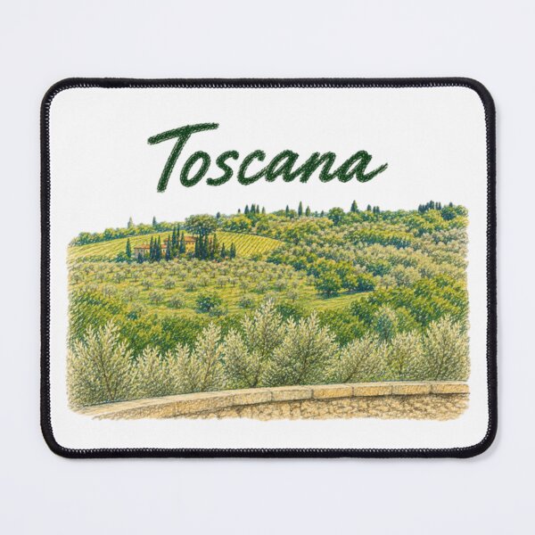 Item preview, Tuscany – Olive groves and Italian hills in pencil style designed and sold by JOANNASKAH.