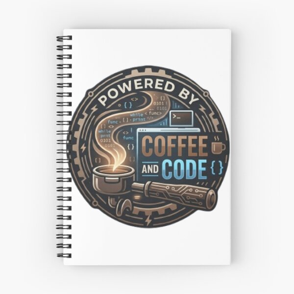 Item preview, Powered by Coffee and Code - Modern Coder Emblem designed and sold by Harrak Housni.