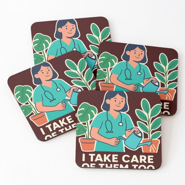 Item preview, Cute Nurse Watering Plants - I Take Care Of Them Too designed and sold by 24gap.