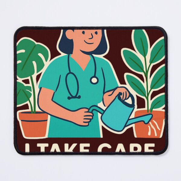 Item preview, Cute Nurse Watering Plants - I Take Care Of Them Too designed and sold by 24gap.