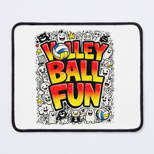 Item preview, Volleyball Fun Colorful Cartoon Doodle Design designed and sold by LeCoinDeFredPro.