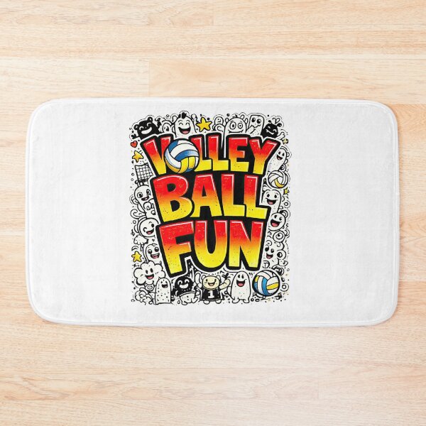 Item preview, Volleyball Fun Colorful Cartoon Doodle Design designed and sold by LeCoinDeFredPro.