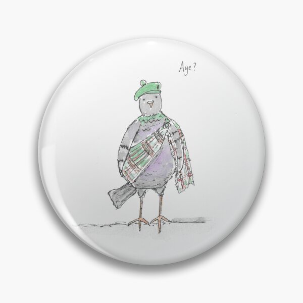 Item preview, Scottish Pigeon fun illustration. designed and sold by DebTheZeb.