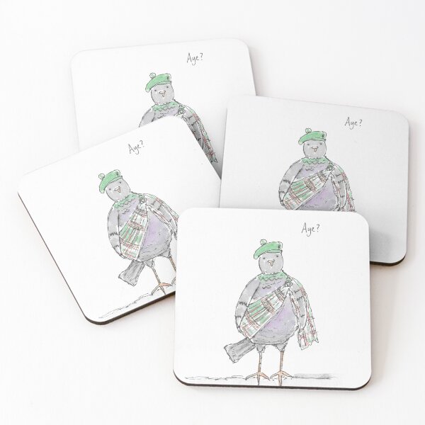 Item preview, Scottish Pigeon fun illustration. designed and sold by DebTheZeb.
