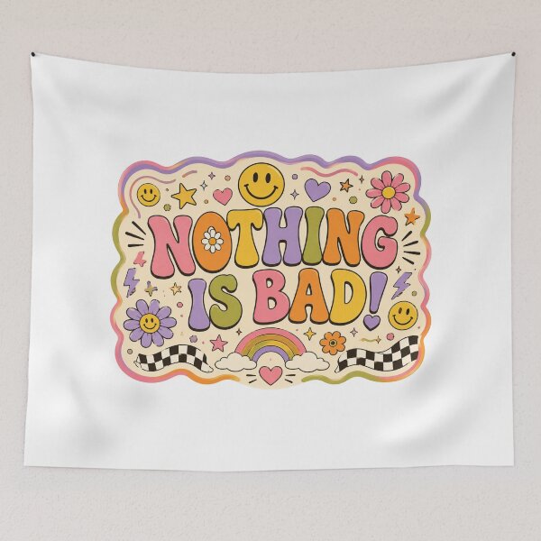 Item preview, Nothing Is Bad Retro Positive Vibes designed and sold by ByTiti.