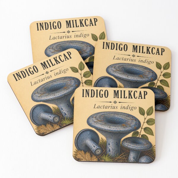 Item preview, Indigo Milkcap Mushroom designed and sold by StudioBloodmoon.