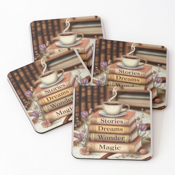 Item preview, Dreamy Book Stack and Coffee Lover Design designed and sold by aminomen.