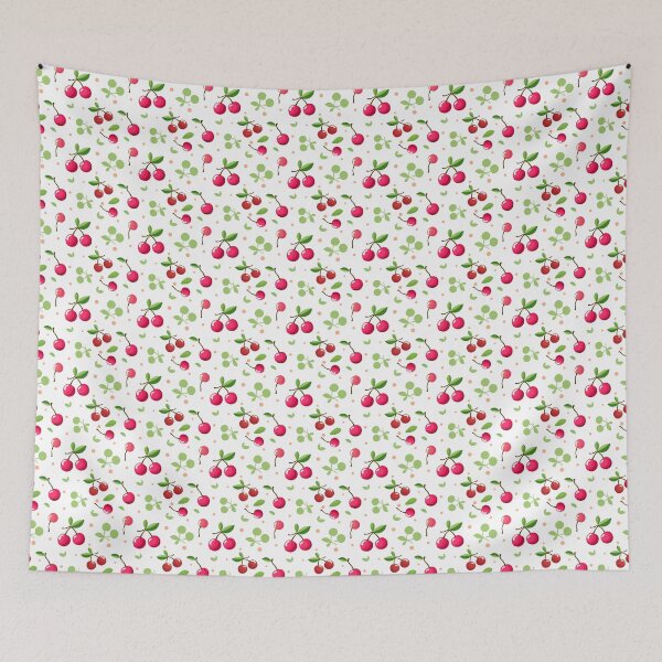 Item preview, Red Cherry Fruit Seamless Pattern Design designed and sold by maulaniism.