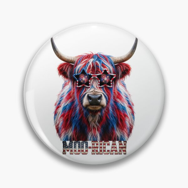Item preview, MOO-RICAN , Funny 4th of July Cow designed and sold by DigitalArtsWrld.