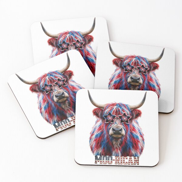 Item preview, MOO-RICAN , Funny 4th of July Cow designed and sold by DigitalArtsWrld.