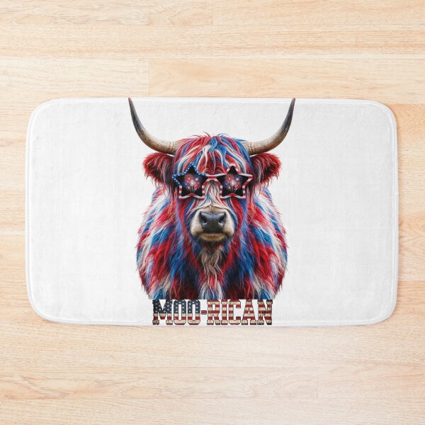 Item preview, MOO-RICAN , Funny 4th of July Cow designed and sold by DigitalArtsWrld.