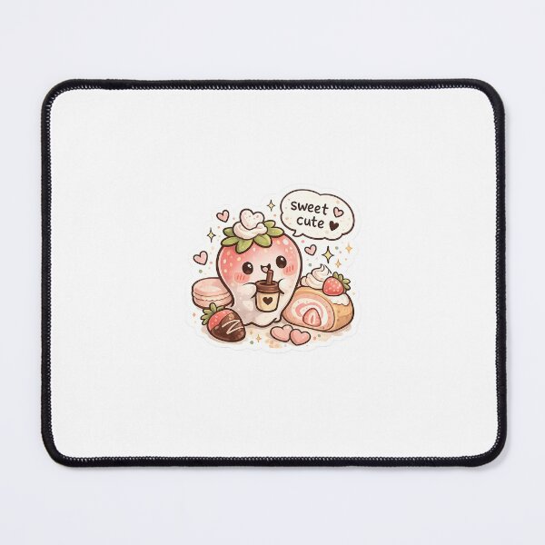 Item preview, Sweet & Cute Strawberry Ghost Sticker | Kawaii Dessert Aesthetic Decal designed and sold by Cozy Art Studio.