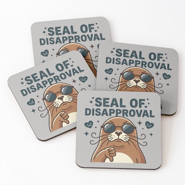 Item preview, Seal of Disapproval – Funny Sarcastic Seal Cartoon | Humor Pun designed and sold by EverClassic.