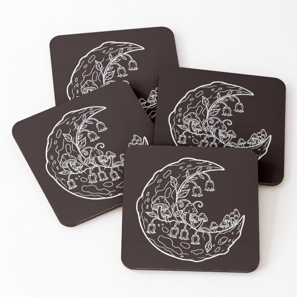 Item preview, Moonlit Mushroom Garden Fantasy Crescent Moon designed and sold by ArtPer-design.