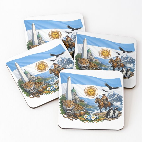 Item preview, Argentina Illustrated Landscape - Traditional Culture and Wildlife Art designed and sold by FootballCrazy10.