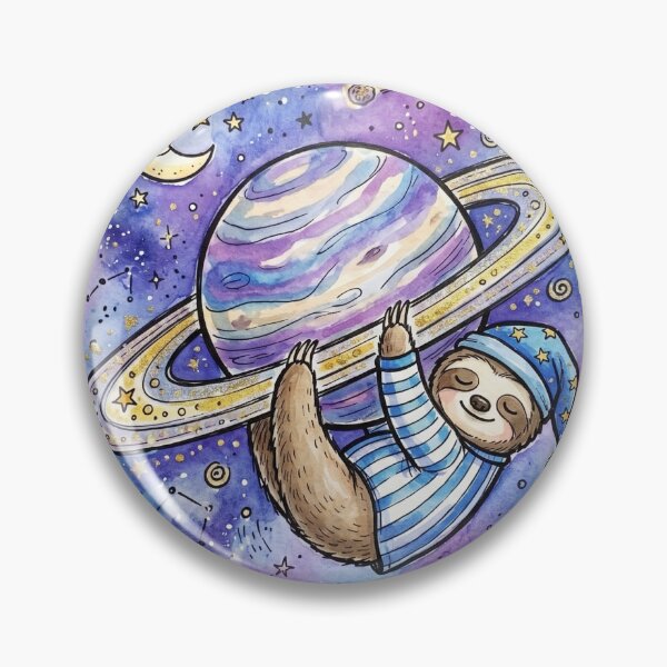Item preview, Cosmic Sleeping Sloth Space Art | Cozy Bedroom Nursery Decor designed and sold by Cosmic Doodle Co..