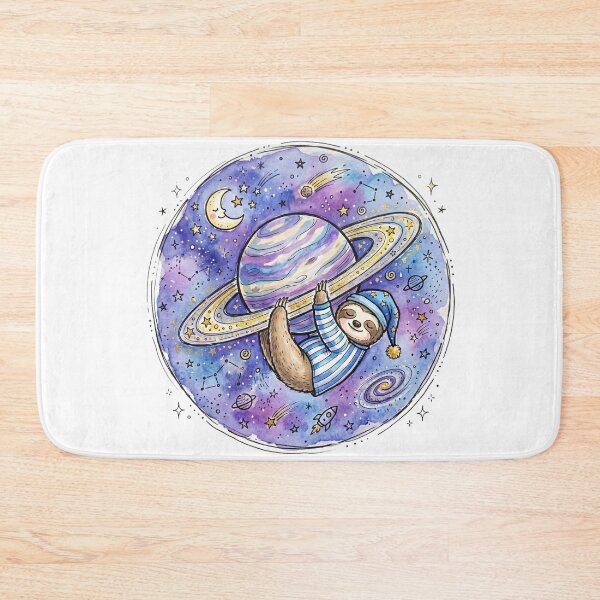 Item preview, Cosmic Sleeping Sloth Space Art | Cozy Bedroom Nursery Decor designed and sold by Cosmic Doodle Co..